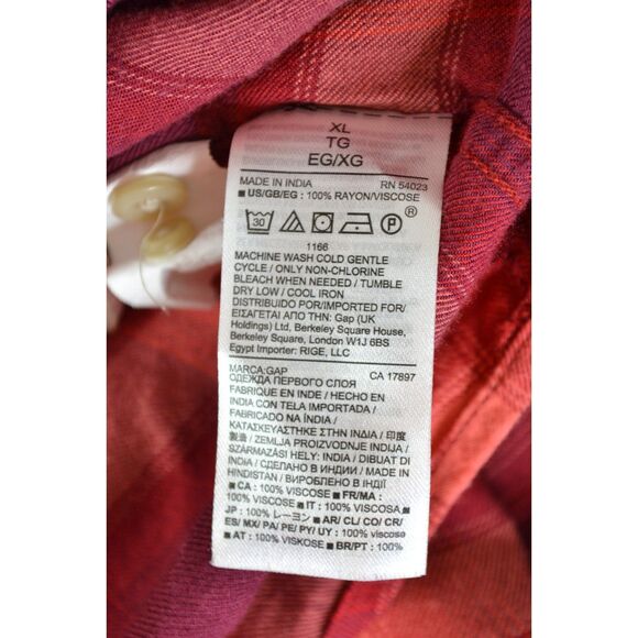 Gap + Pendleton Women's XL Red Plaid Boyfriend Shirt - Picture 12 of 12